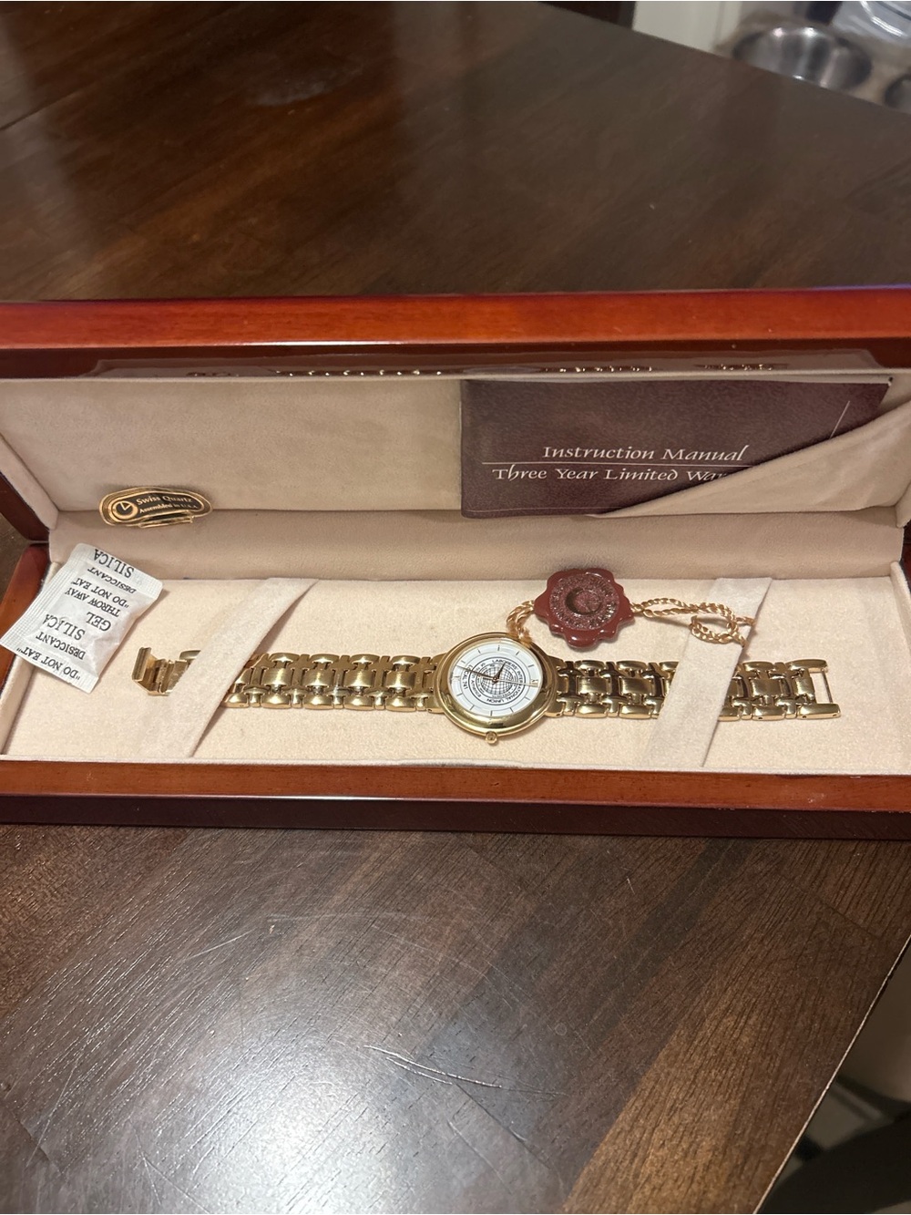 Vintage AFL-CIO Laborers Union Commemorative Watch Swiss Quartz Gold Tone w/ Box